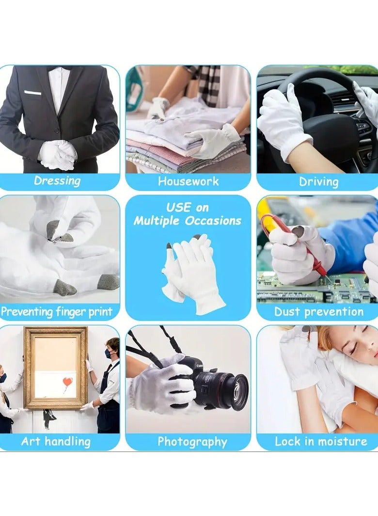 يوكانبي قفازات ترطيب مع شاشة لمس وحزام معصم، ناعمة ومريحة، مثالية للعناية اليومية والترطيب في الشتاء - Image 4