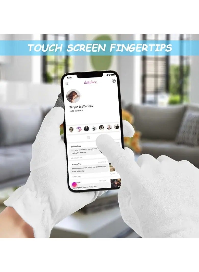 يوكانبي قفازات ترطيب مع شاشة لمس وحزام معصم، ناعمة ومريحة، مثالية للعناية اليومية والترطيب في الشتاء - Image 5