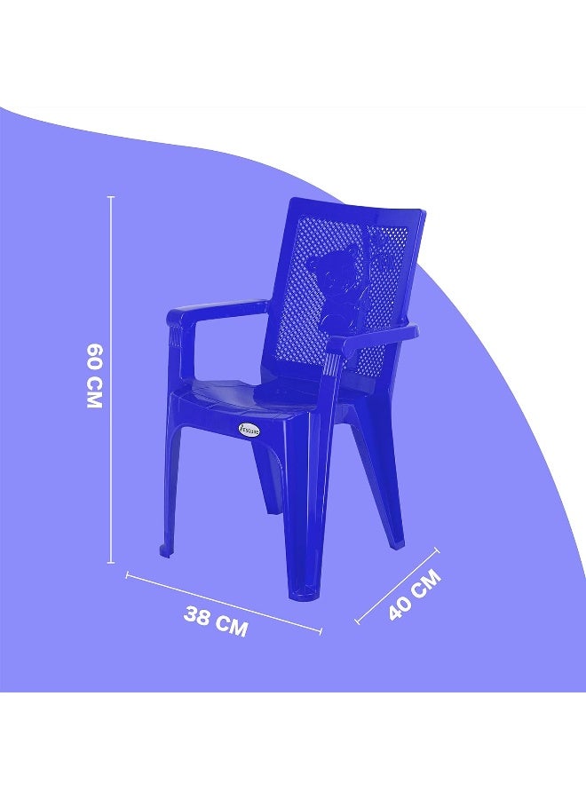 ESQUBE Esqube Baby Chair Panda (Plain) - Plastic Study Chair Blue  - Image 3