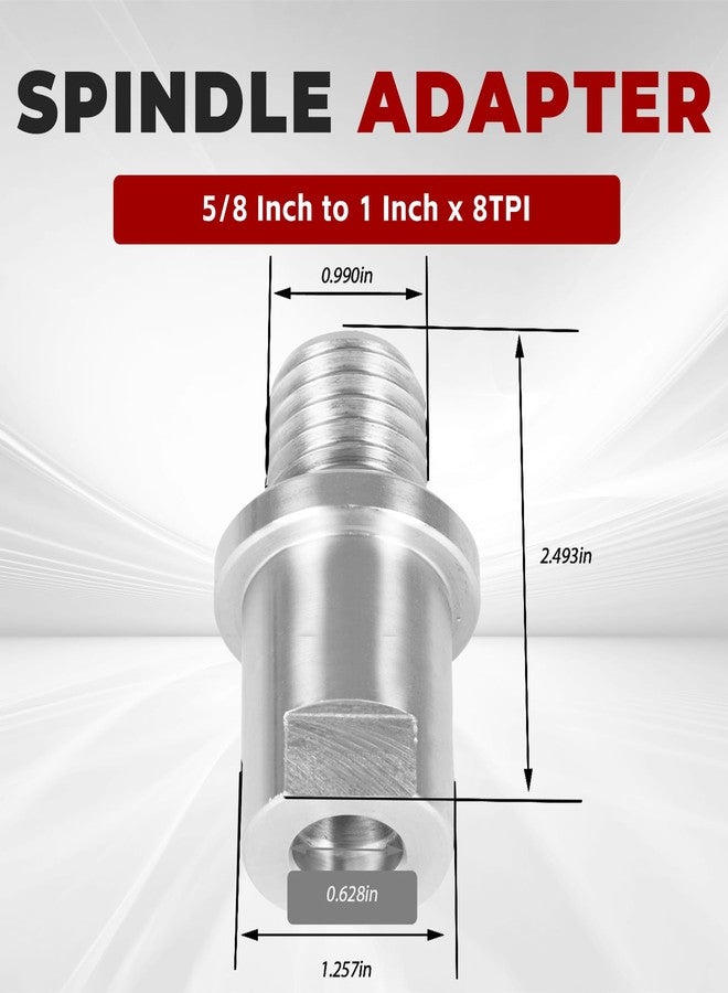 findmall Lathe Headstock Spindle Adapter Converts 5/8 Inch to 1 Inch x 8TPI for Woodworking Lathe - Image 5