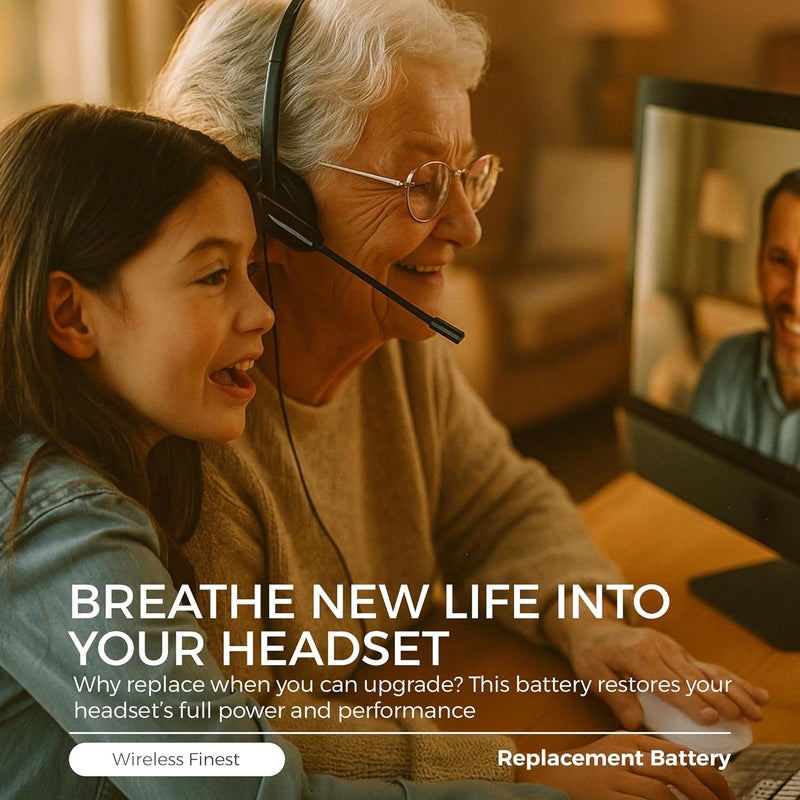 WirelessFinest بطارية بديلة لسماعة بلانترونيكس CS540 C054 اللاسلكية سماعات الرأس إصلاح لـ 86180-01، PL-86180-01 و 84479-01، بطارية قابلة للشحن من نوع لي-بوليمر، LI-POL، 140mA - Image 5