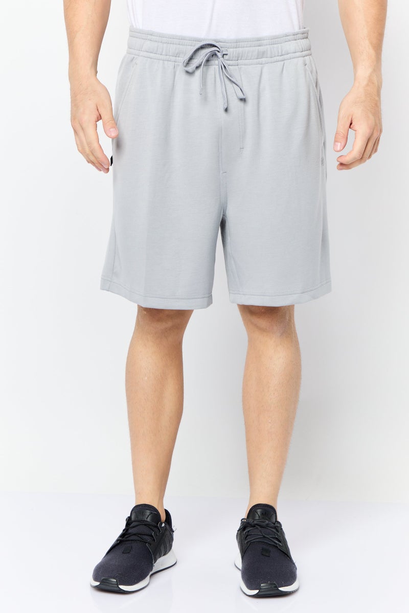 Gaiam Men Brand Logo Basic Shorts, Grey - Image 1