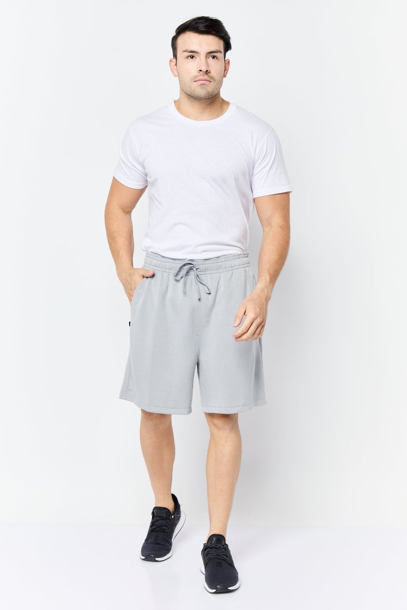 Gaiam Men Brand Logo Basic Shorts, Grey - Image 2