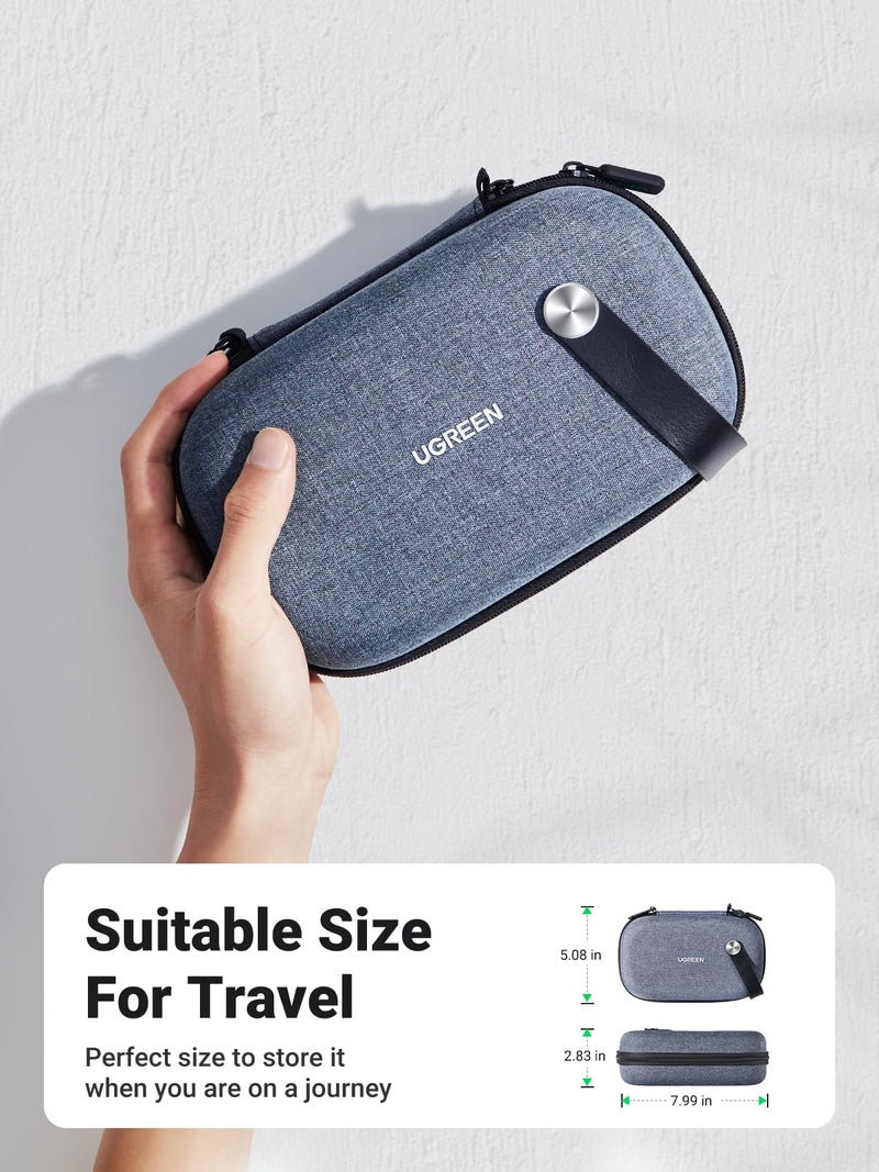 UGREEN Electronic Organizer Travel Case Pouch Bag Accessories Portable Waterproof Storage Bag Travel Essentials with Cable USB Flash Drive Charger External Battery Memory Card, Space Grey - Image 2