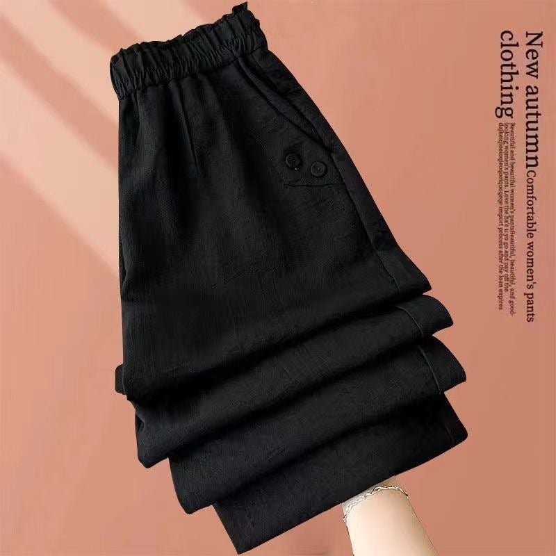 Women's Ice Silk Harem Pants - High Waist Loose Casual Tapered - Image 4