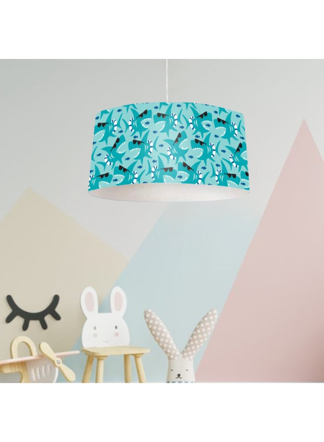 نجفة اطفال مطبوع قطر 42 بسلك شفاف ورذاذ كهربه 3 لمبة