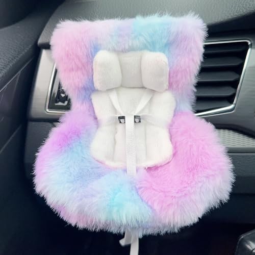 SwiftServ Doll Car Seat for 38 inch Figures Fits Character Plushes Blind Box Dolls Vinyl Collectibles Includes Air Vent Clip Desktop Stand Cute Car Ornament for Collectors - Image 1