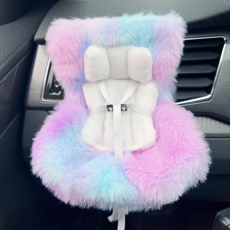 SwiftServ Doll Car Seat for 38 inch Figures Fits Character Plushes Blind Box Dolls Vinyl Collectibles Includes Air Vent Clip Desktop Stand Cute Car Ornament for Collectors - Image 2