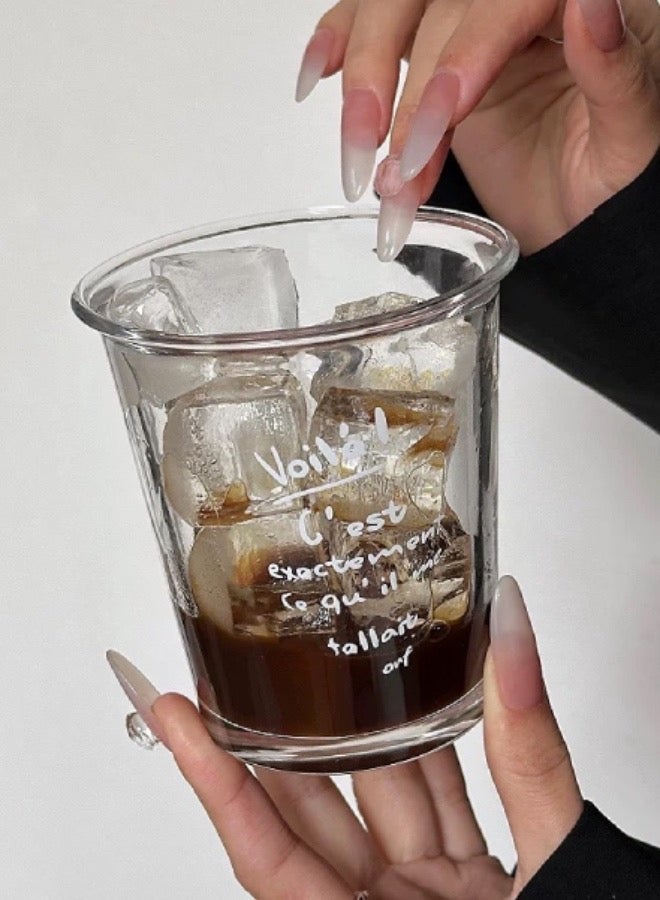 Lesha （White words）10.15oz Coffee cup, Ice coffee cup, Water cup, Tea  cup, Ins glass - Image 1