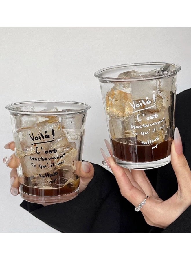 Lesha （White words）10.15oz Coffee cup, Ice coffee cup, Water cup, Tea  cup, Ins glass - Image 2