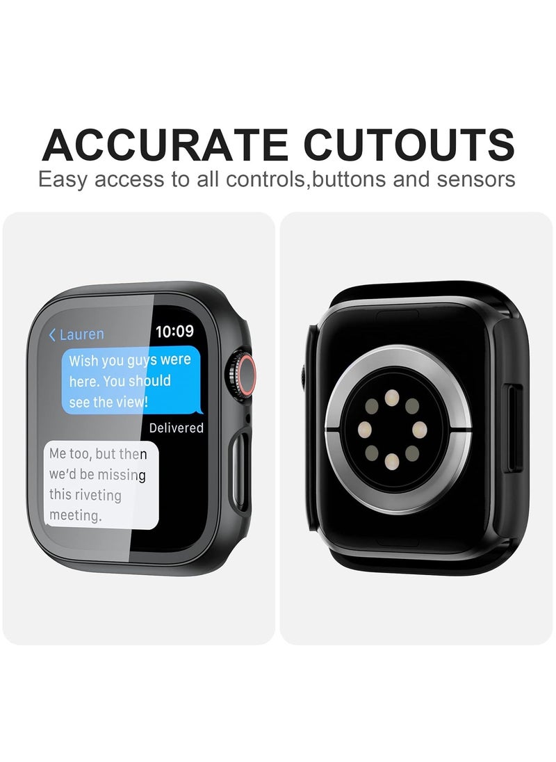 Generic - Case with Tempered Glass Screen Protector for Apple Watch Series 9/8/7, Slim Guard Bumper Full Coverage Hard PC Protective Cover HD Ultra-Thin Cover for iWatch 45mm - Image 1