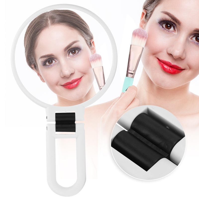 Double Sided Makeup Mirror Portable 5x Magnifying Folding Cosmetic Mirror for Home Travel - Image 5