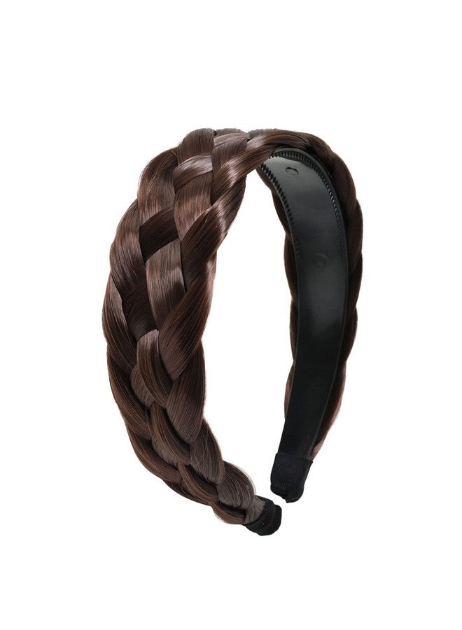 HONBAY 1Pcs Wide Braided Headband 5 Strands Synthetic Hair Braided Hair Hoop With Teeth Nonslip Fashion Hair Accessories For Women - Image 1