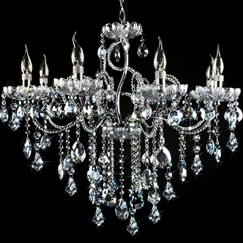 Potchen 26 Pcs Chandelier Crystals Replacement Set 38 mm Clear Teardrop Prisms Chandelier Ornament Decorations Hanging Icicle Replacement Parts for Window Wedding Lighting Lamp Decoration - Image 5