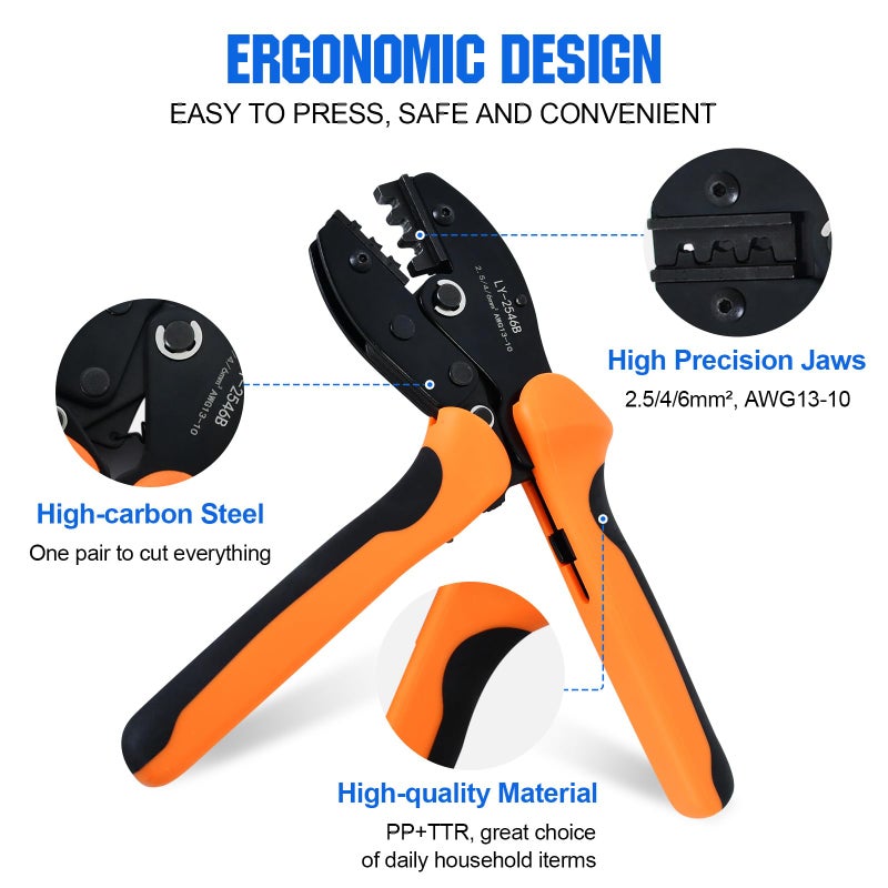ECO-WORTHY Solar Crimper Tool Kit 13 PCS Solar Tools - a Crimper, 10 Pairs of Solar Connectors, 2 Pairs of Solar Connector Spanner Wrench for Solar Panel Cable Assembly and Installation - Image 2