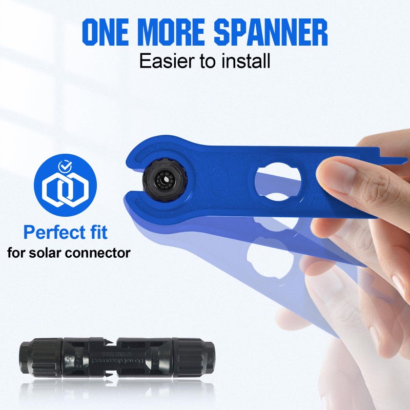 ECO-WORTHY Solar Crimper Tool Kit 13 PCS Solar Tools - a Crimper, 10 Pairs of Solar Connectors, 2 Pairs of Solar Connector Spanner Wrench for Solar Panel Cable Assembly and Installation - Image 4