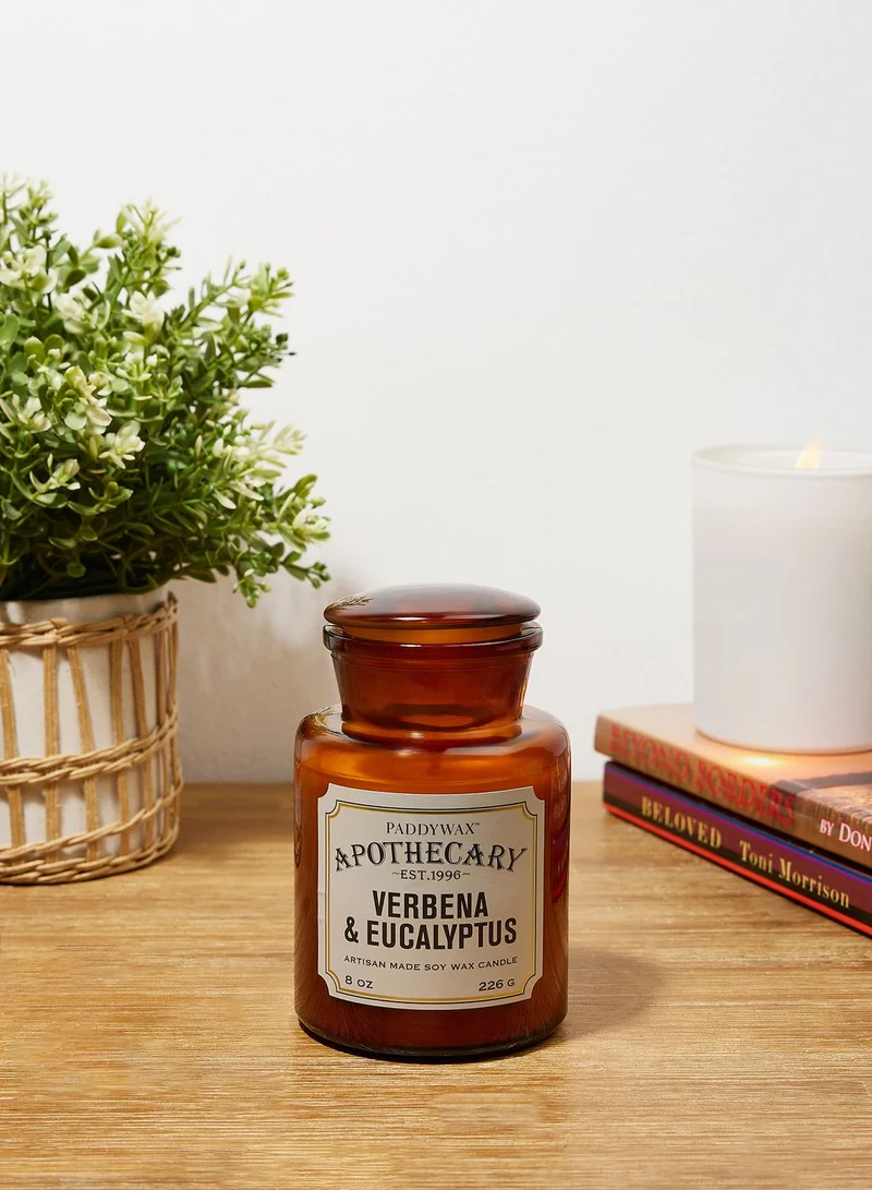 Paddywax Apothecary Glass Candle 8 Oz. Verbena & Eucalyptus