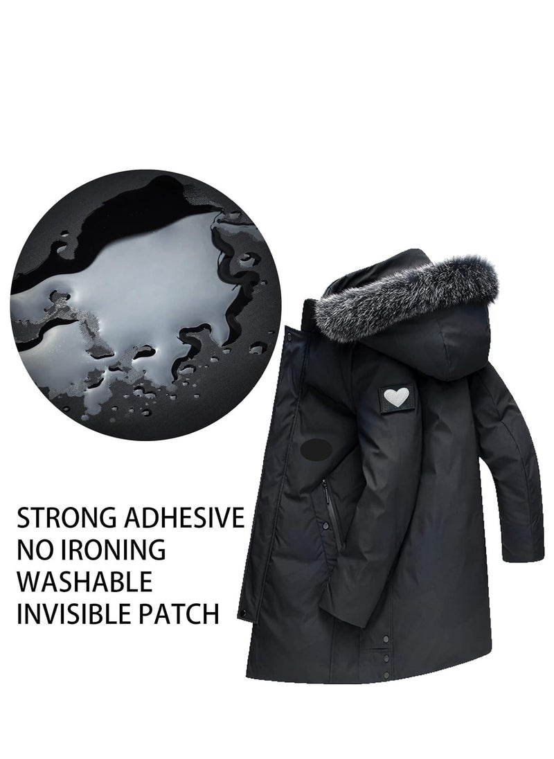 10 Self-Adhesive Nylon Repair Patches for Down Jackets, Waterproof Clothing, Sleeping Bags, and Ski Pants - Black Fabric Patches to Fix Holes in Apparel.  - Image 5