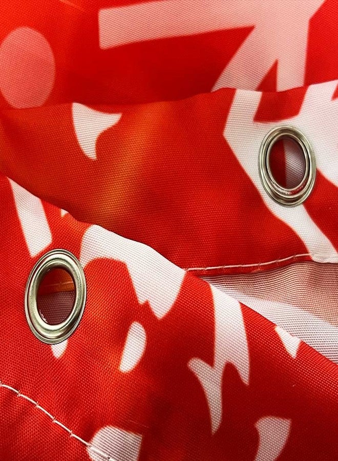 Viajar ستارة حمام فياجار لعيد الميلاد، ستارة حمام حمراء بتصميم سانتا كلوز ورنة، طقم ستائر حمام لعيد الميلاد الشتوي مع خطافات، 70 × 72 بوصة - Image 5