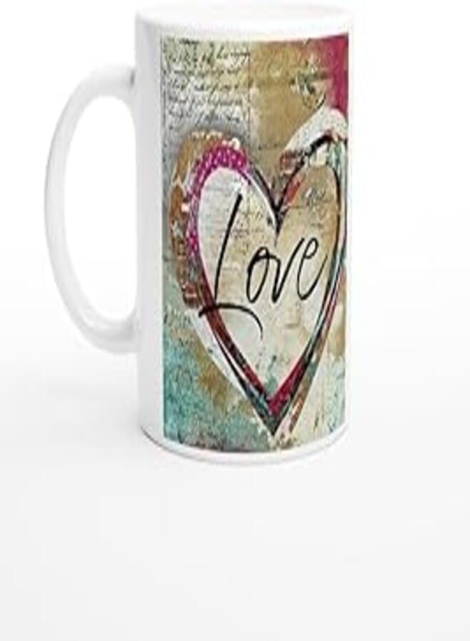 Creative Printed Mug With Special Design - love 2 (white mug) 