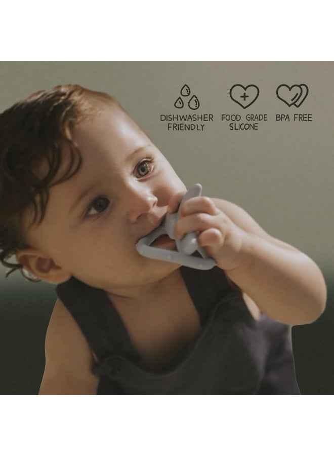 Moonkie لعبة تكديس الحلقات من Moonkie – لعبة تسنين سيليكون ناعمة تعليمية للأطفال، طقم من 7 قطع لتطوير المهارات الحركية والمعرفية، آمنة وخالية من مادة BPA (تصميم نيتشر) - Image 3