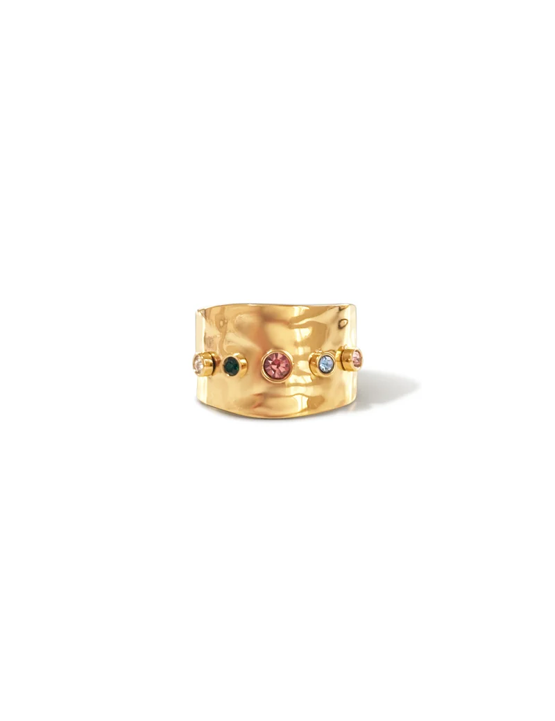 هزمير جولري Aura Gem Embedded Open Ring