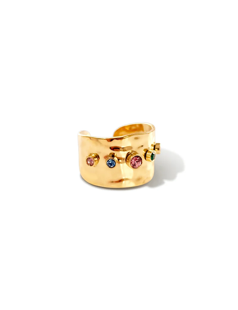 هزمير جولري Aura Gem Embedded Open Ring