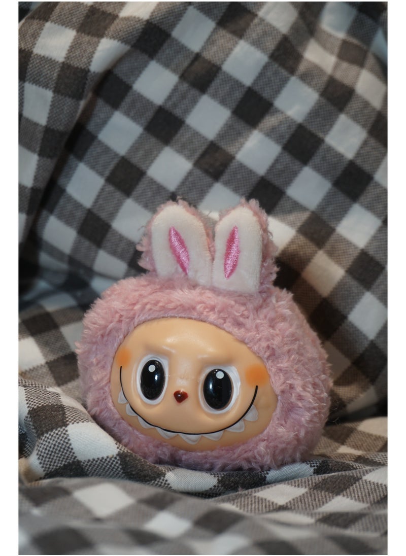 LABUBU No Blind Box-Labubu Pink Plush Keychain – Cute Bunny in Sweet Pink, a Heartwarming Gift  - Image 1