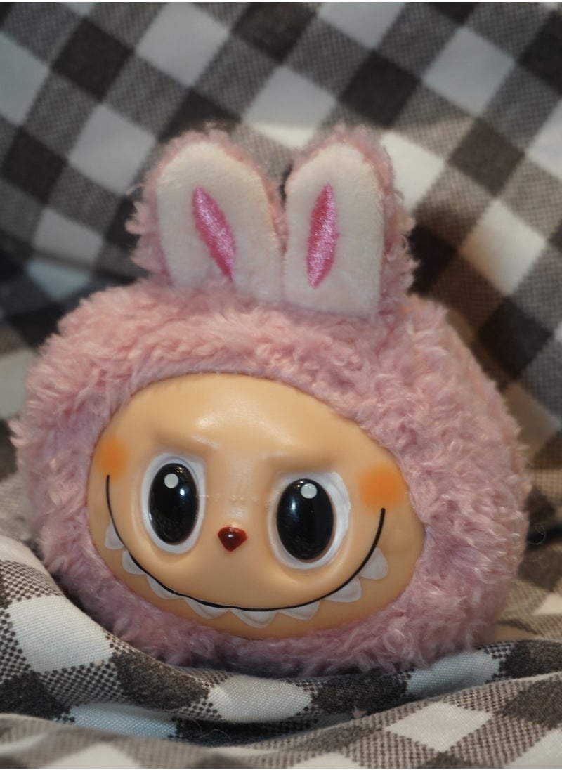 LABUBU No Blind Box-Labubu Pink Plush Keychain – Cute Bunny in Sweet Pink, a Heartwarming Gift  - Image 2
