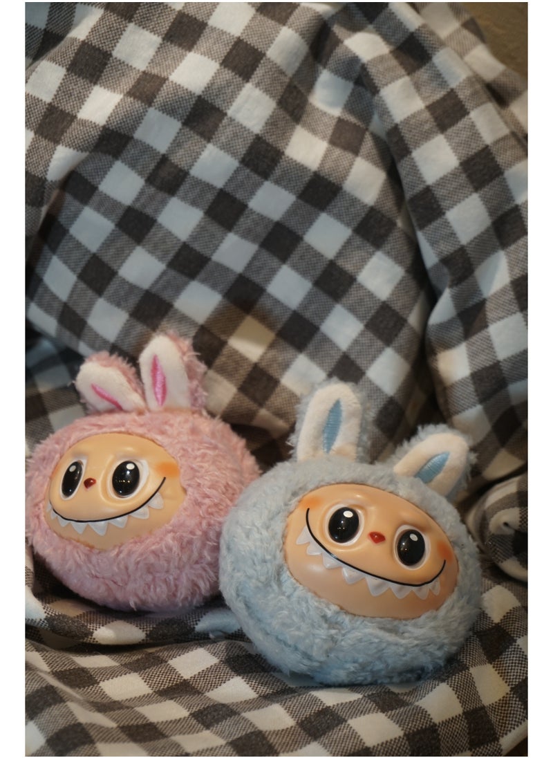 LABUBU No Blind Box-Labubu Pink Plush Keychain – Cute Bunny in Sweet Pink, a Heartwarming Gift  - Image 4