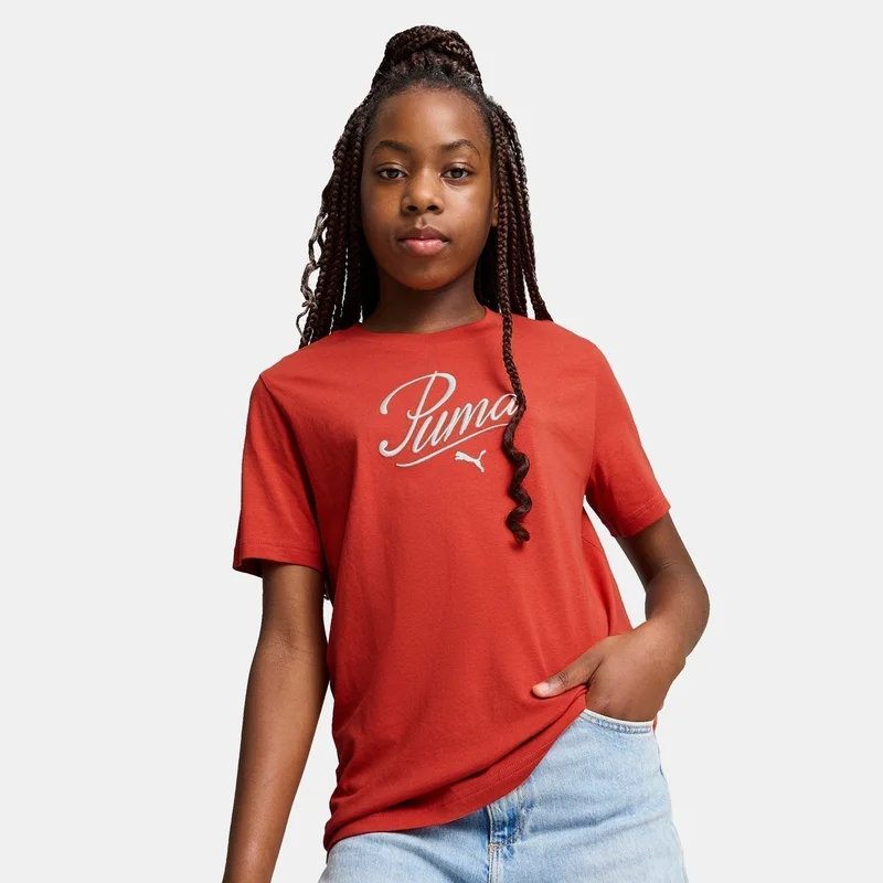 PUMA Kids' Essentials Script T-Shirt