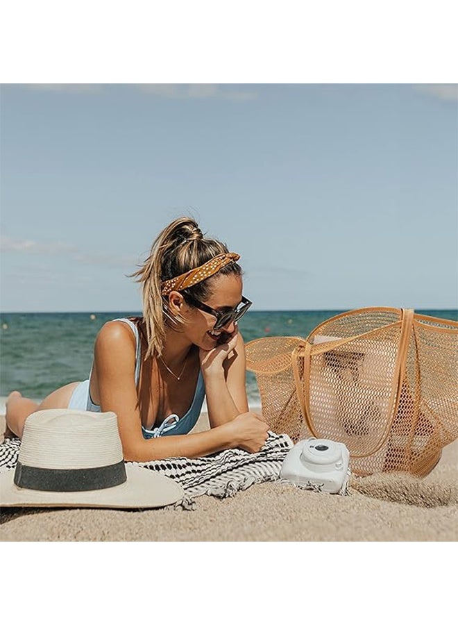 BeachNylon Mesh Tote Bag, Casual Tote Bag  Women Foldable MAX 23L Shoulder Bag For Beach Picnic Vacation