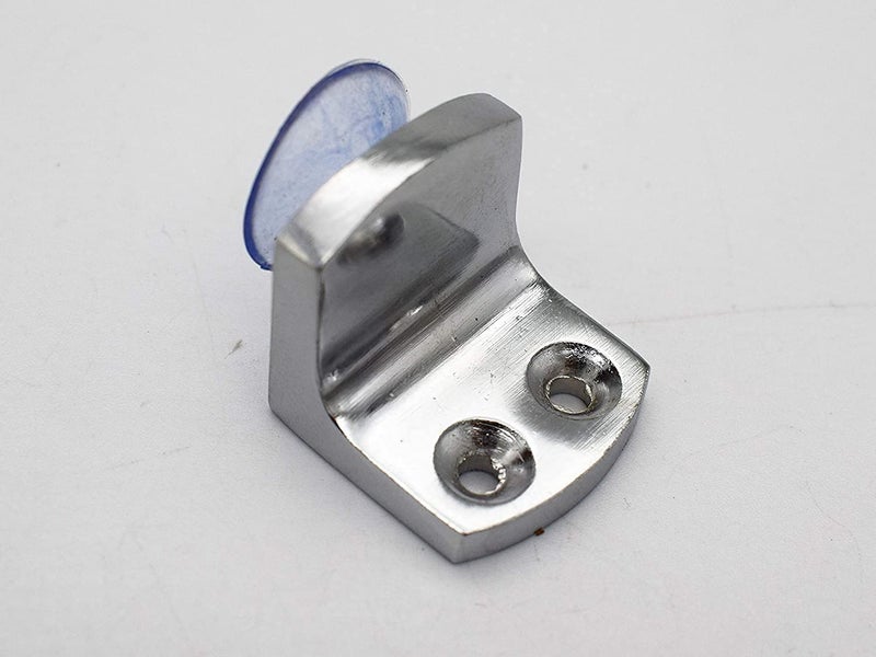 4 Ever 4ever L Shape Right Angle Glass Panel Shelf Clamp Holder Bracket Support Clip, Material: Zinc Alloy, Double Shelf Button, Pack of 24 - Image 1