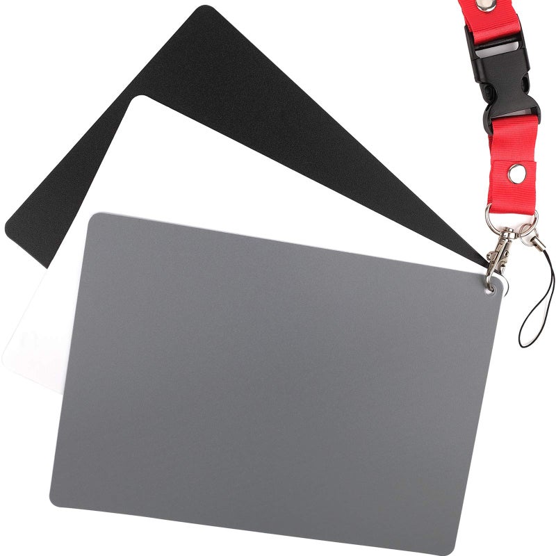 ChromLives White Balance Card, ChromLives Grey Card 18% Exposure Photography White Gray Card 5.3'' X 7.3'' for Video DSLR and Film Photography - Image 1