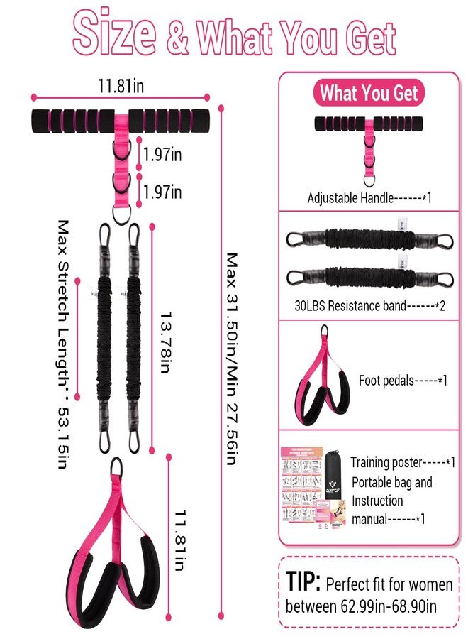 COFOF Adjustable Pedal Resistance Band with Handle, 2 Tube, Poster and Carry Bag - Image 4