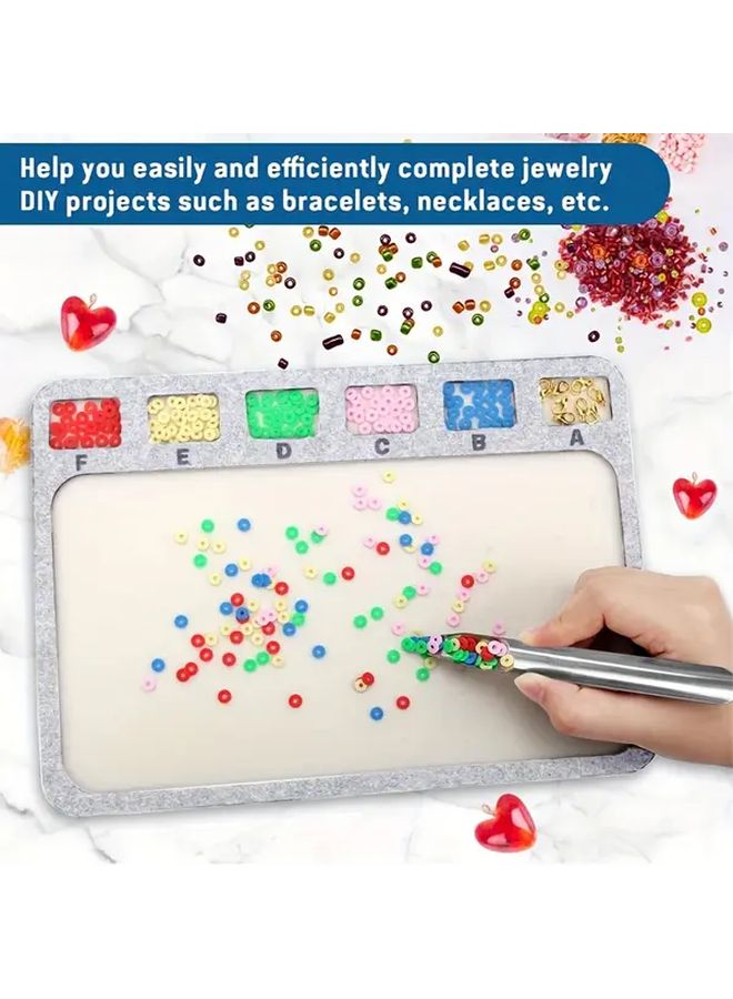 Small Bead Pad With Grid Lines For DIY Jewelry Making And Bead Organization - Image 4