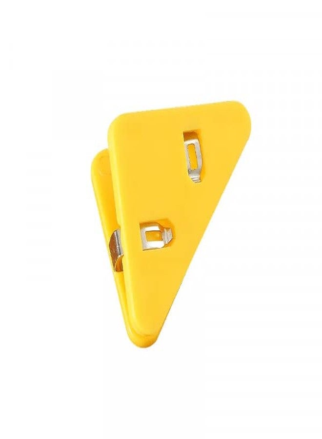 NVF Triangle Paper Clip, Document Clip, Bag Clips, Office Paper Clamps, Paper Corner Clip, Suitable for Office Set of 4Clips (Multi-Color) - Image 1