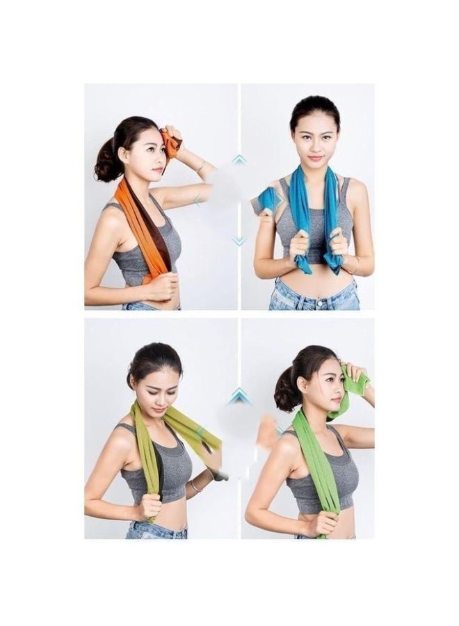 Cooling pads, ice-cold, soft, breathable microfiber, ideal for yoga, sports, running, gym, camping, fitness, and more. One pad, random color. - Image 2
