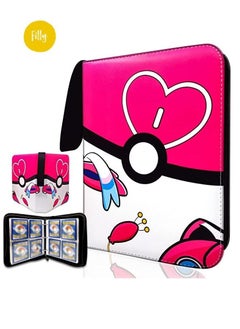 Filly Filly Card Holder Binder Carrying Case for Pokemon Cards Portable Trading Cards Holder Collector Album holder holds 400 Cards with 50 Removable Sheets and 4 Pockets  - Image 1