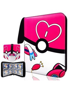 Filly Filly Card Holder Binder Carrying Case for Pokemon Cards Portable Trading Cards Holder Collector Album holder holds 400 Cards with 50 Removable Sheets and 4 Pockets  - Image 3