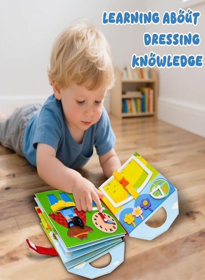 Kimicare Farm Busy Book for Toddlers 1-3, Busy Book for Toddlers 3-5, Educational Farm Barn Animals Quiet Books with Finger Puppets, Montessori Portable Travel Learning Toys for 1 Year Old Boy Girl Gifts - Image 4