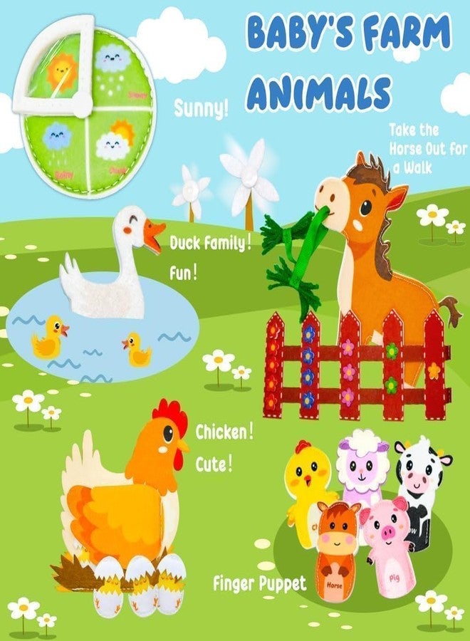 Kimicare Farm Busy Book for Toddlers 1-3, Busy Book for Toddlers 3-5, Educational Farm Barn Animals Quiet Books with Finger Puppets, Montessori Portable Travel Learning Toys for 1 Year Old Boy Girl Gifts - Image 3