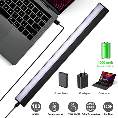 MIOBLUE Wireless Picture Lights,Rechargeable Battery Art Display Light with Remote Control, Dimmable/Timer Off Dartboard Light 16 Inch Full Metal Accent Lamp with 40LEDs for Paintings,Picture,Frame - Image 4