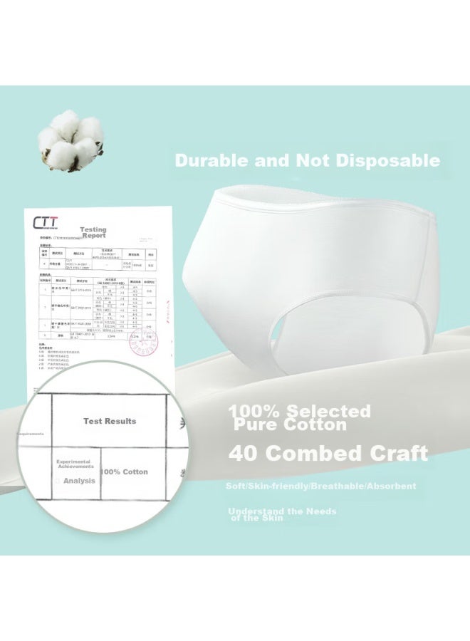 Sometimes, Disposable Cotton Underwear For Women, Travel Daily-use Briefs, Postpartum Sterile, No-wash, Portable, 5 Pieces Individually Wrapped, Xxl Size - Image 2