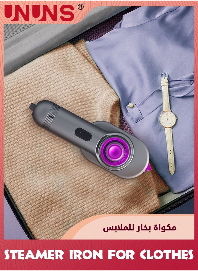 UNUNS - مكواة بخار للملابس، مكواة بخار محمولة للملابس مع لوحة كي قابلة للتدوير، كل من البخار الرطب والمكواة الجافة، مزيل تجاعيد النسيج القوي القابل للطي - Image 1