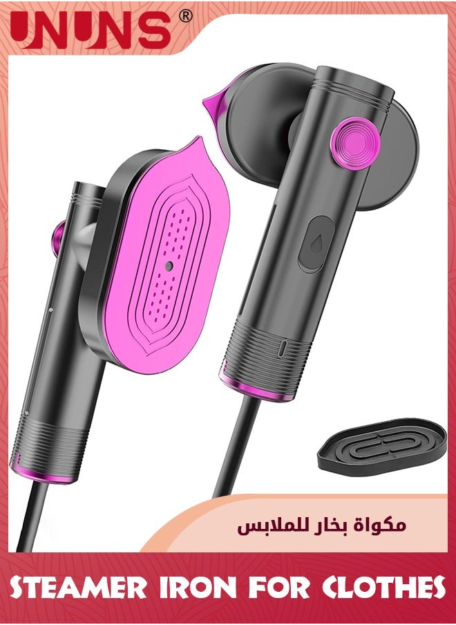 UNUNS - مكواة بخار للملابس، مكواة بخار محمولة للملابس مع لوحة كي قابلة للتدوير، كل من البخار الرطب والمكواة الجافة، مزيل تجاعيد النسيج القوي القابل للطي - Image 1