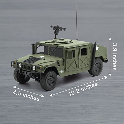 Supdex Die Cast Model Cars, 1/18 Scale Diecast Cars Metal Military Vehicles Toys, Army Toys Kids Car Friction Powered Armored Vehicle Model, Decorative Toy for Military Enthusiasts - Image 5
