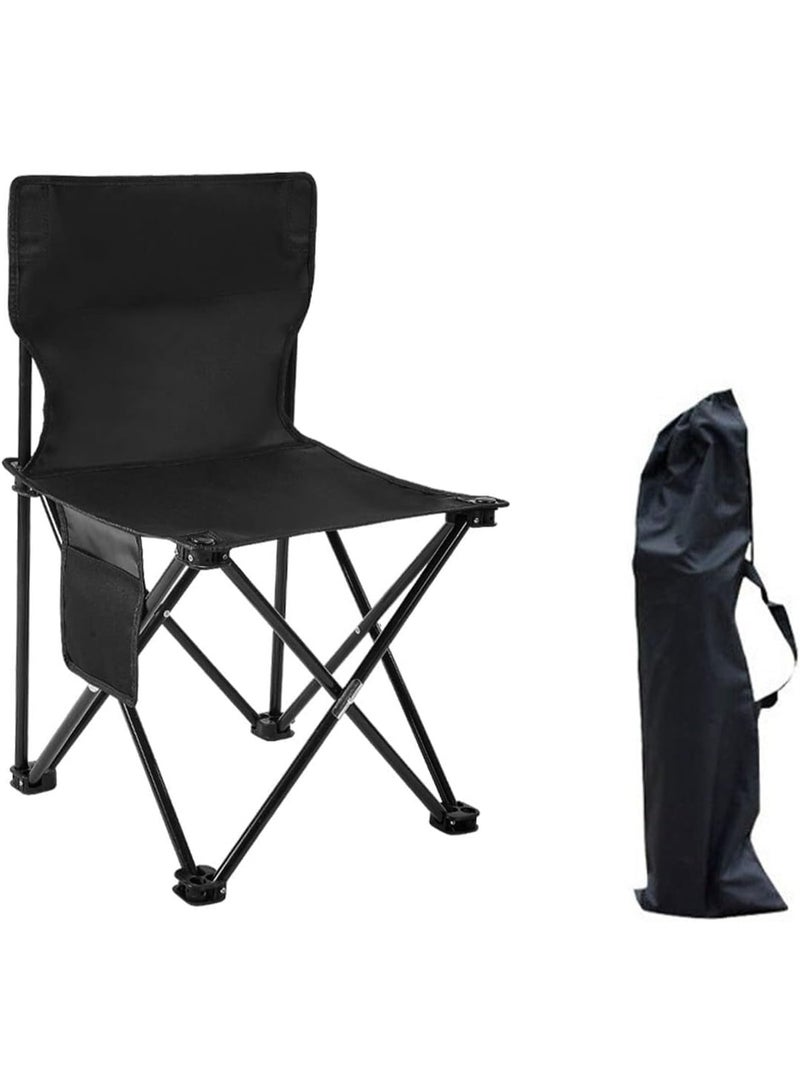 Portable Folding Camping Chairs with Back Support, Convenient for Travel, Fishing, Hiking, BBQ, Beach with Large Carry Bag ( Color May Vary) - Image 2