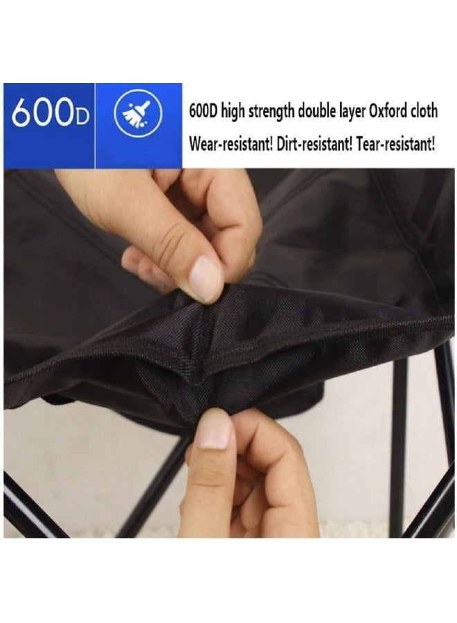 Portable Folding Camping Chairs with Back Support, Convenient for Travel, Fishing, Hiking, BBQ, Beach with Large Carry Bag ( Color May Vary) - Image 4