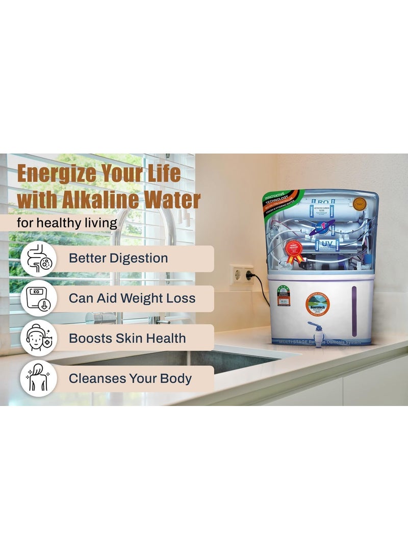 Generic - AQUA GRAND 12L Multi-Stage RO Water Purifier with Zinc Copper Alkaline Filter, UV, UF, TDS Controller with Multiple Water Source Compatibility & Energy Saving Mode, Best for Home and Office||VS-01|| - Image 1